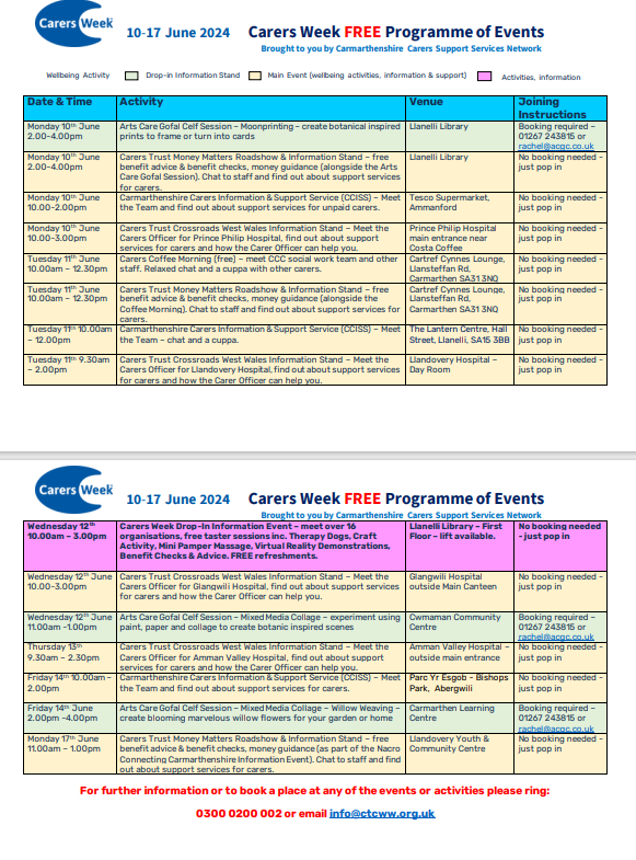 2024 Carers Week Programme